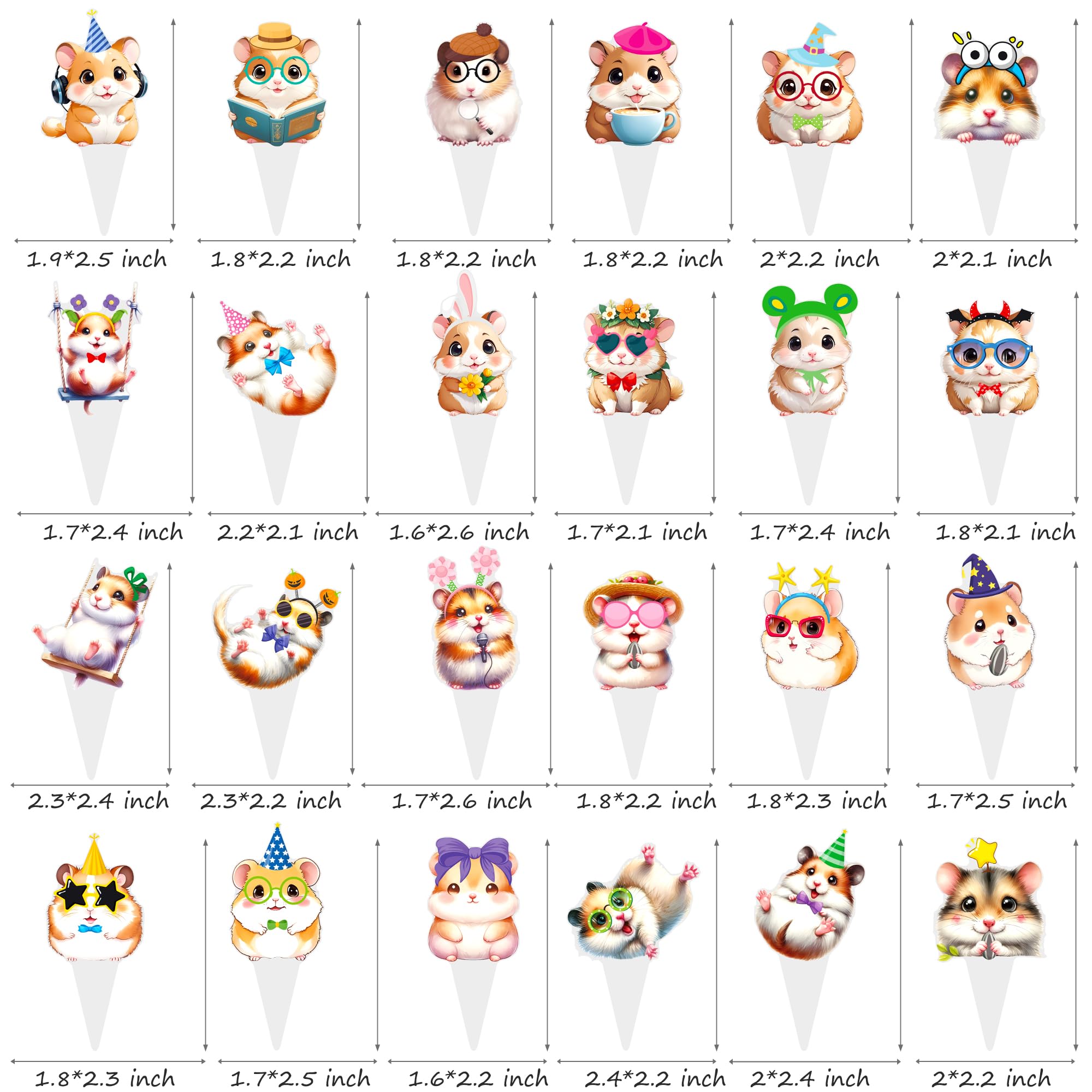 Hamster Cupcake Topper für Hamster Thema Geburtstag Party Dekorationen