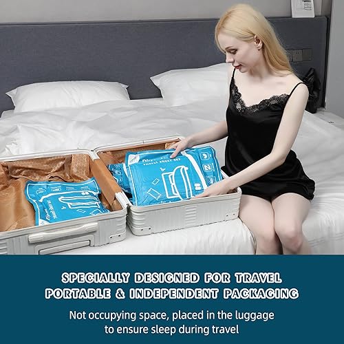 Miniatura 5 de Juego de ropa de cama desechable de alta calidad, sábanas de viaje impermeables e higiénicas para hoteles, hospitales o uso doméstico (paquete de 2