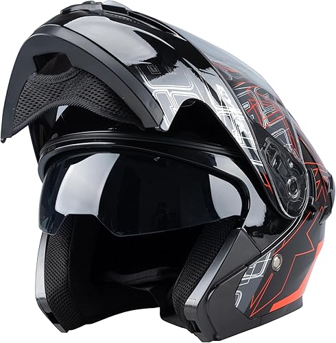 Miniatura 8 de Casco integral para hombres y mujeres adultos con protector solar ahumado