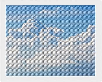 Amazon | ダイヤモンドアート キット 空に大きな白い雲 ダイアモンド