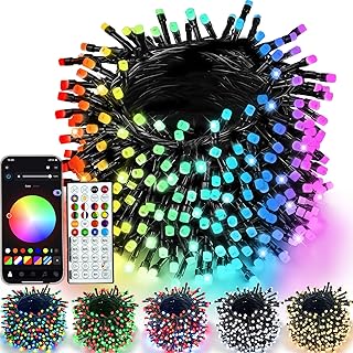 YIQU Smart Color Changing Christmas Lights, 66 FT 200 LED RGB String Lig...