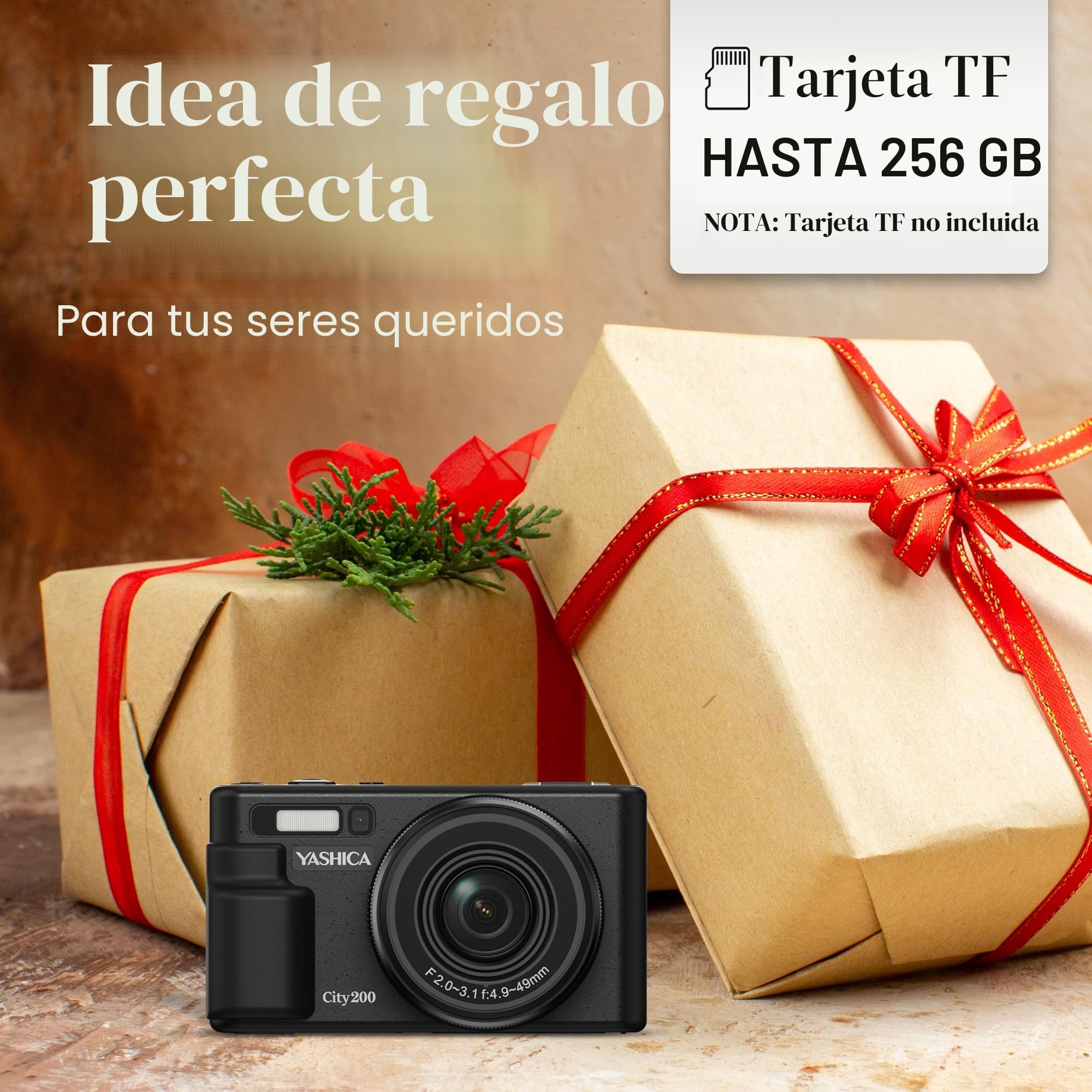 Yashica City 200 Cámara Digital 4K Negra