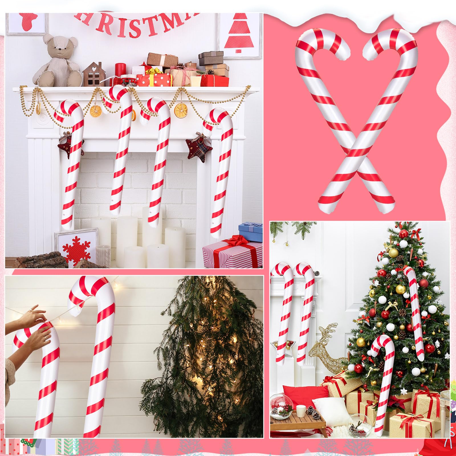 Snapklik.com : eBoot 30 Pcs Inflatable Candy Canes For Christmas 35.4