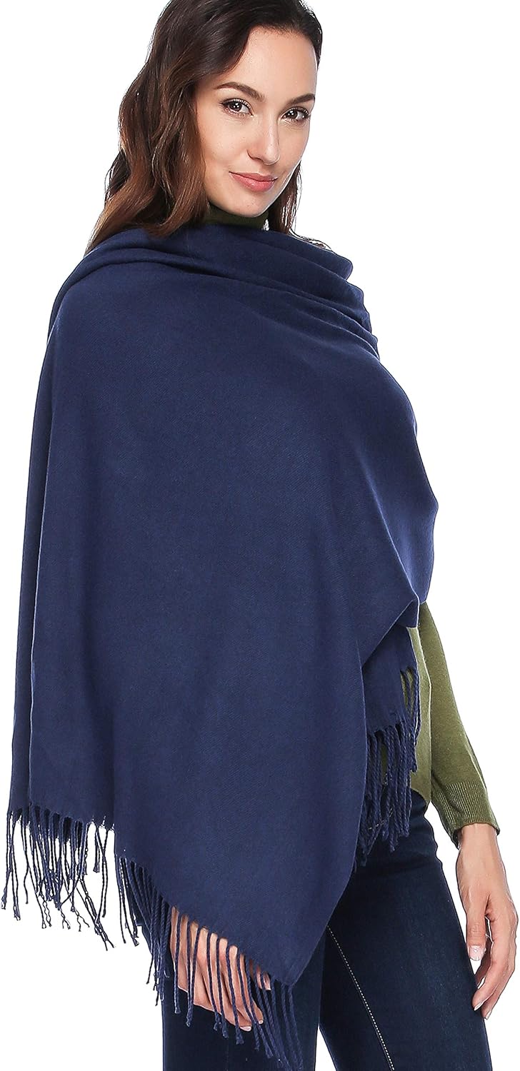 HOYAYO Extra Large Thick Pashmina Shawl Wraps - Wool Soft Winter Warm Scarves Travel Blanket for Women - Image 3