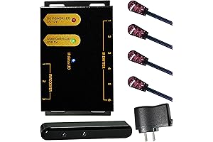 IR Repeater Kit, IR Remote Control Extender, IR Extender 100 Feet, Dual Sensors Receiver
