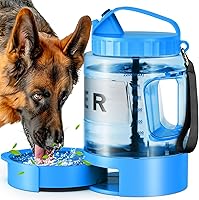 Vista 11 de Botella de agua grande para perros de 77 onzas – Dispensador de agua portátil para perros de viaje y tazón – Jarra de agua para mascotas a prueba