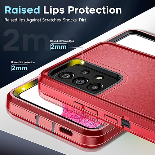 Miniatura 3 de LeYi Funda para Samsung Galaxy A53 5G Funda A53 con 2 unidades Protectores de pantalla de vidrio templado, 3 en 1 de cuerpo completo a prueba de