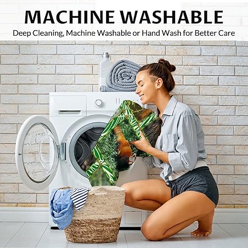 Miniatura 5 de Manta de panda rojo para niños, suave, mullida y acogedora, manta tamaño cuna de 40 x 50 pulgadas para sofá, oficina, manta cálida verde para regalo