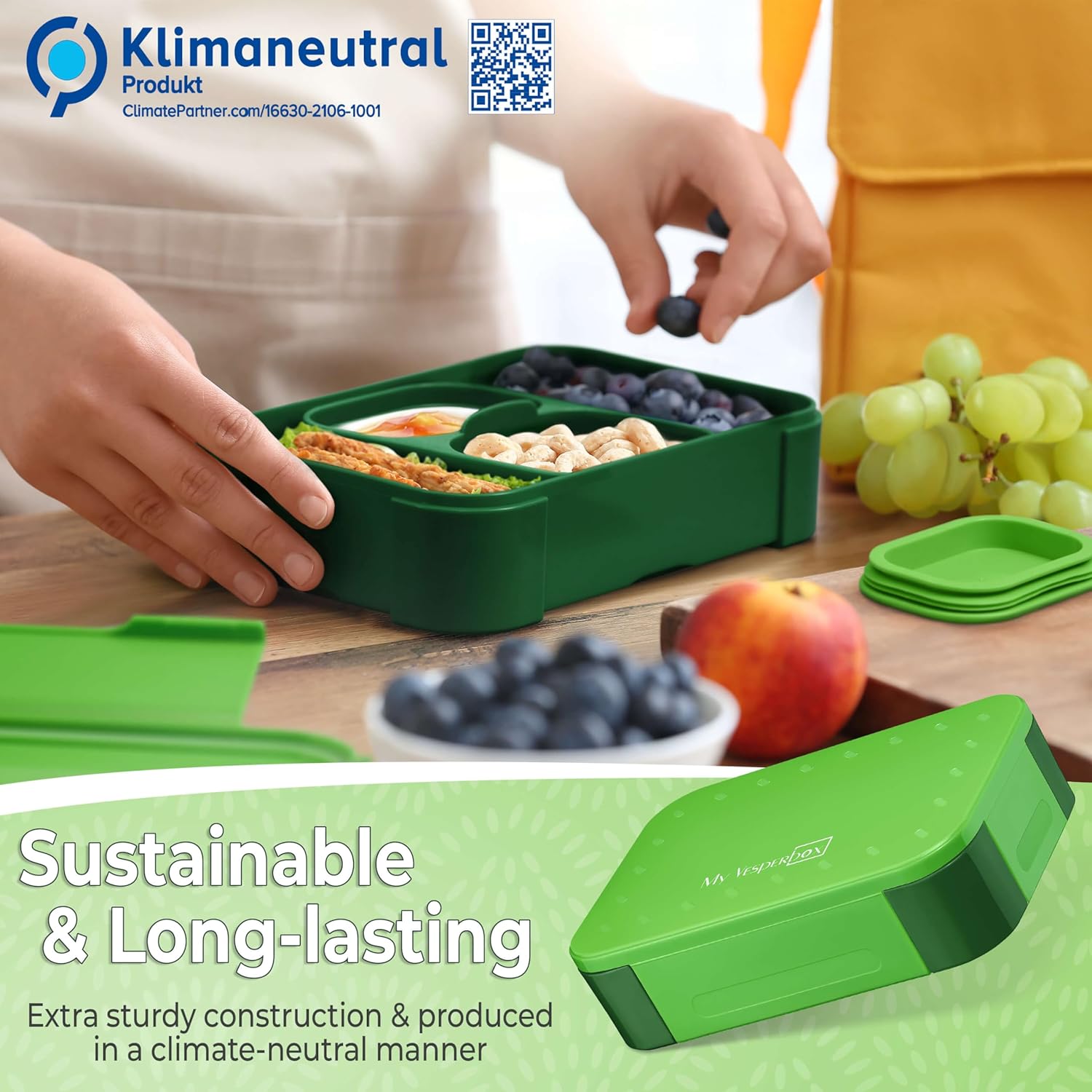 My Vesperbox Lite – Mini Lite - Kids Bento Lunch Box – Extra Durable Lunchbox for Toddlers and School – Leakproof, Child-Friendly, Ideal for Daycare, Preschool & Elementary School - Image 3