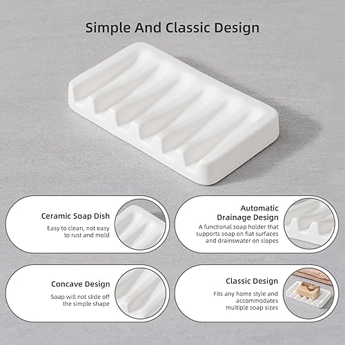 Miniatura 4 de Juego de accesorios de baño de cerámica, dispensador de jabón de loción y soporte para cepillos de dientes, jabonera, tarros de boticario, 4 piezas