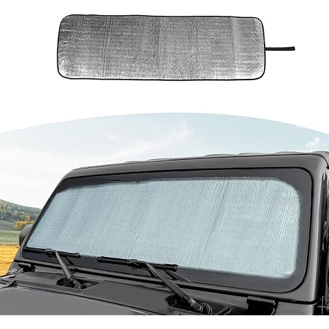 RT-TCZ for Jeep JL Windshield Sun Shade Front Sun Visor Mat for Jeep Wrangler JL JLU 2018-Present for Gladiator JT 2020-Present