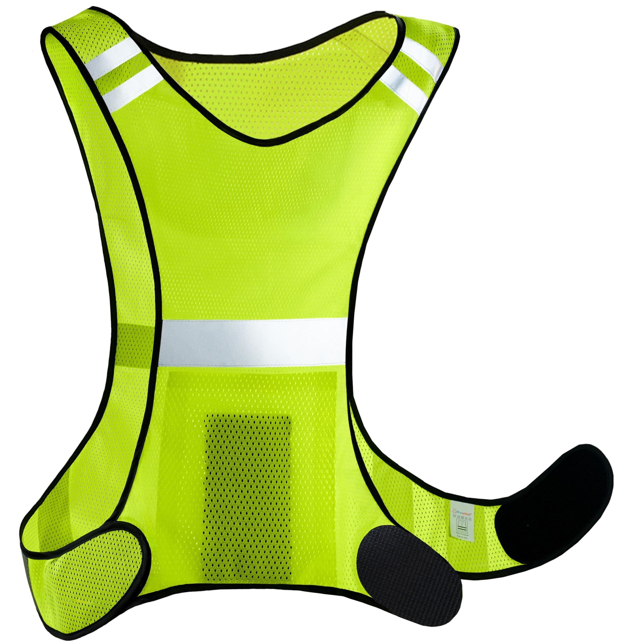 Gilet Réfléchissant Fluo Jaune Pour Vélo, Course, Sécurité – Taille Réglable, Poche, Homme/femme