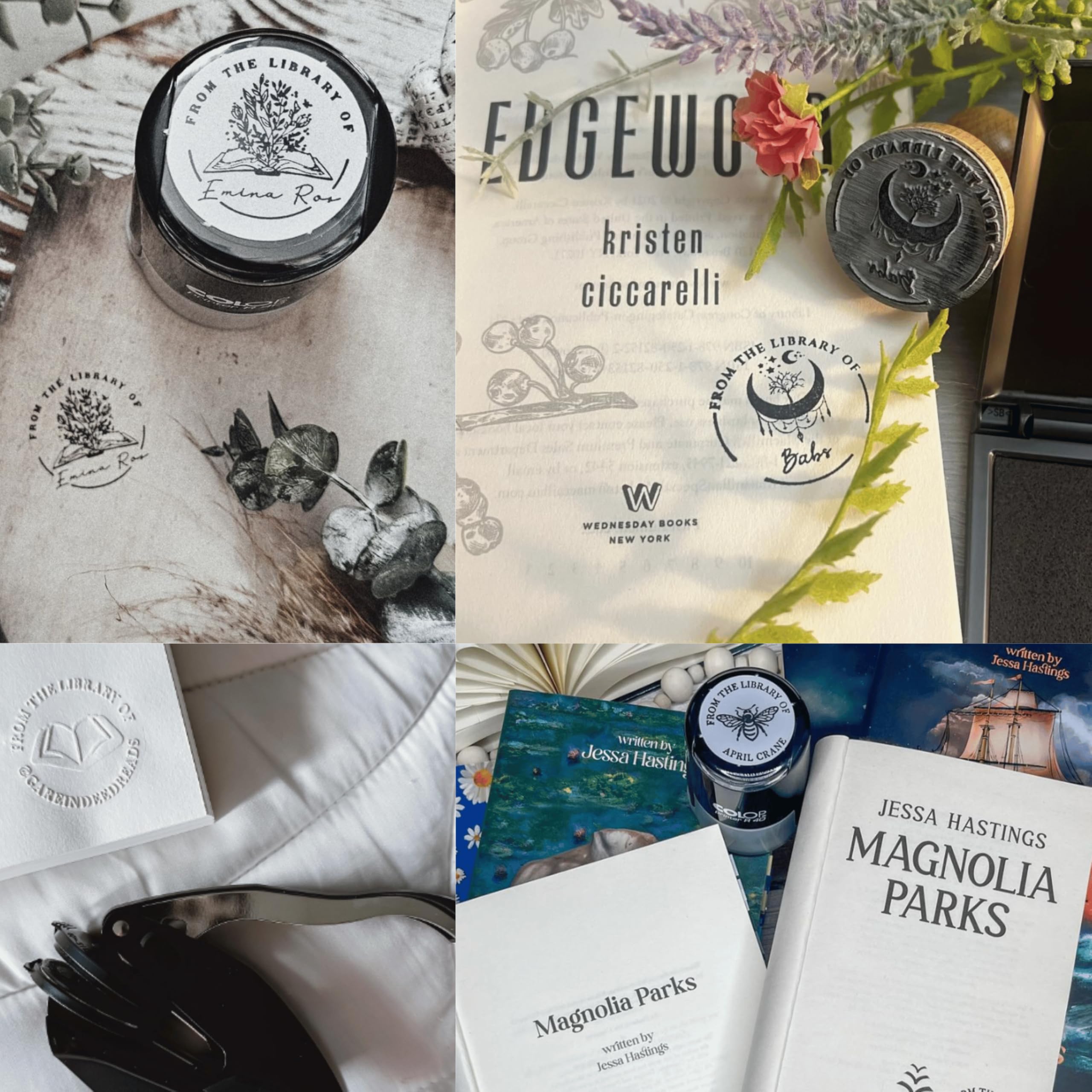 from The Library of Book Embosser Custom Personalized This Book Belongs to Ex Libris Lover Gift 1 5/8