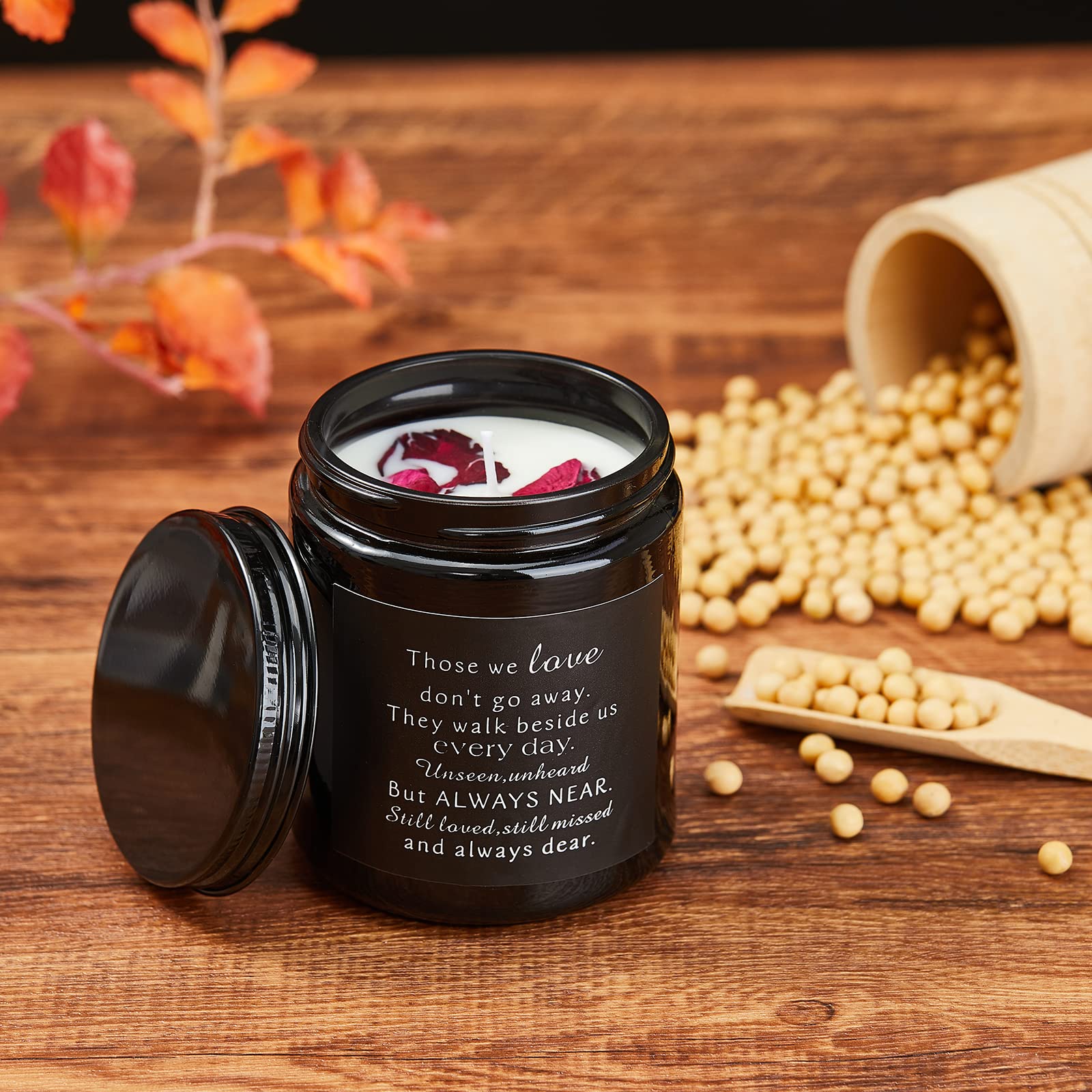 Scented Candles Teakwood & Tobacco Memorial Gifts for Loss of Loved One Sympathy Gift Bereavement/Condolences/Grief Gifts-Remembrance for Deceased Bereavement Keepsake (Teakwood & Tobacco) - Image 3