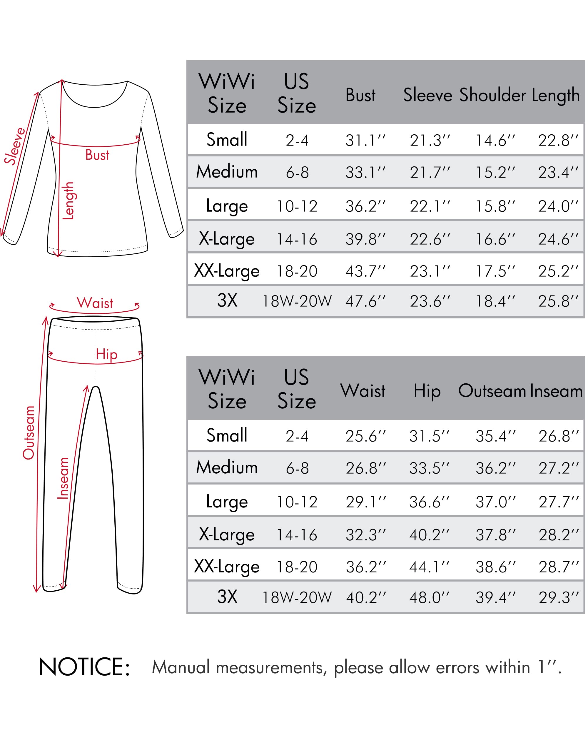 WiWi Ropa interior suave para mujer, conjuntos de pantalones largos térmicos, capa base súper cálida, conjunto de pijama de viscosa de bambú S-3X