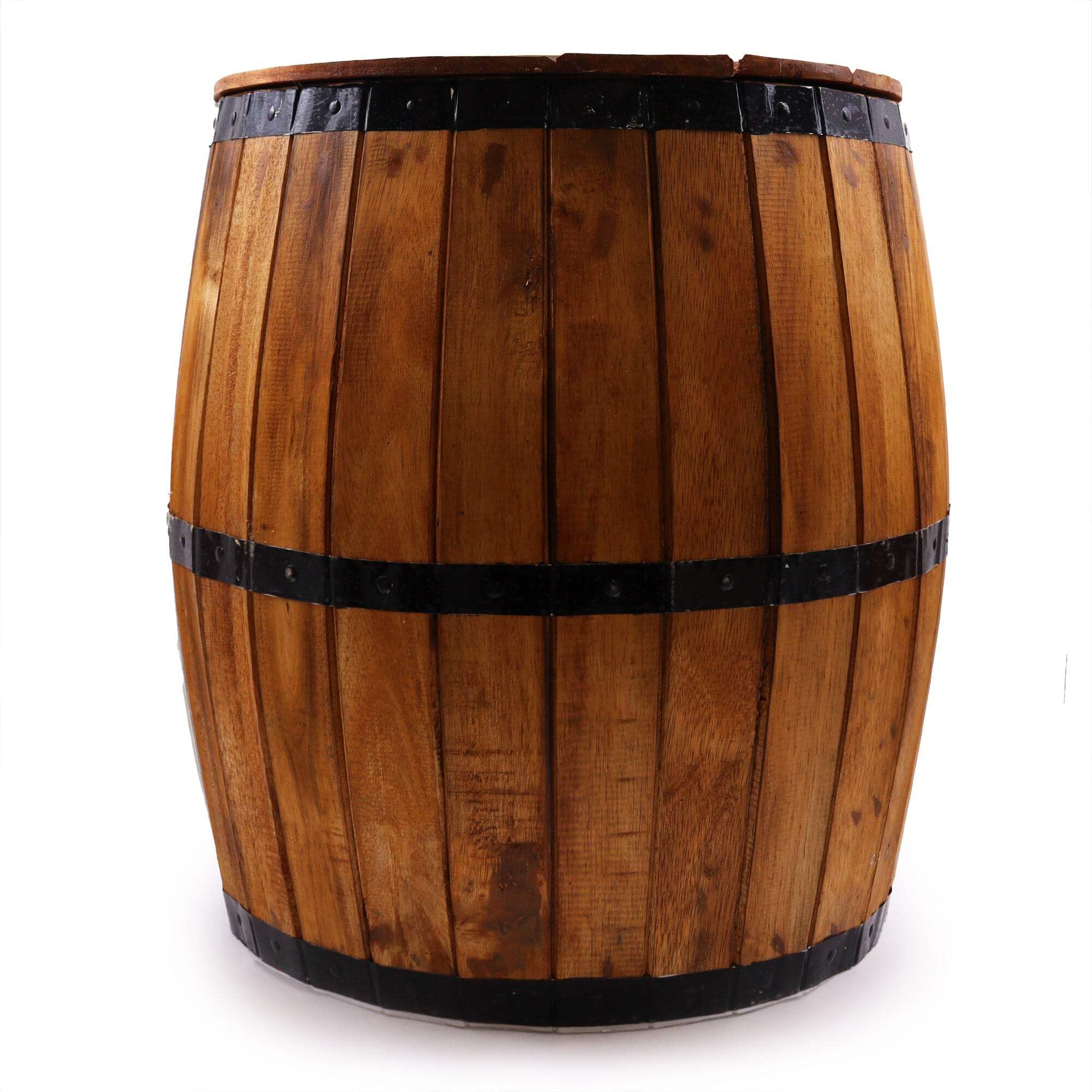 Ancient Wisdom Beer Barrel Table, Natural, 60x48.5 cm, Albasia Wood