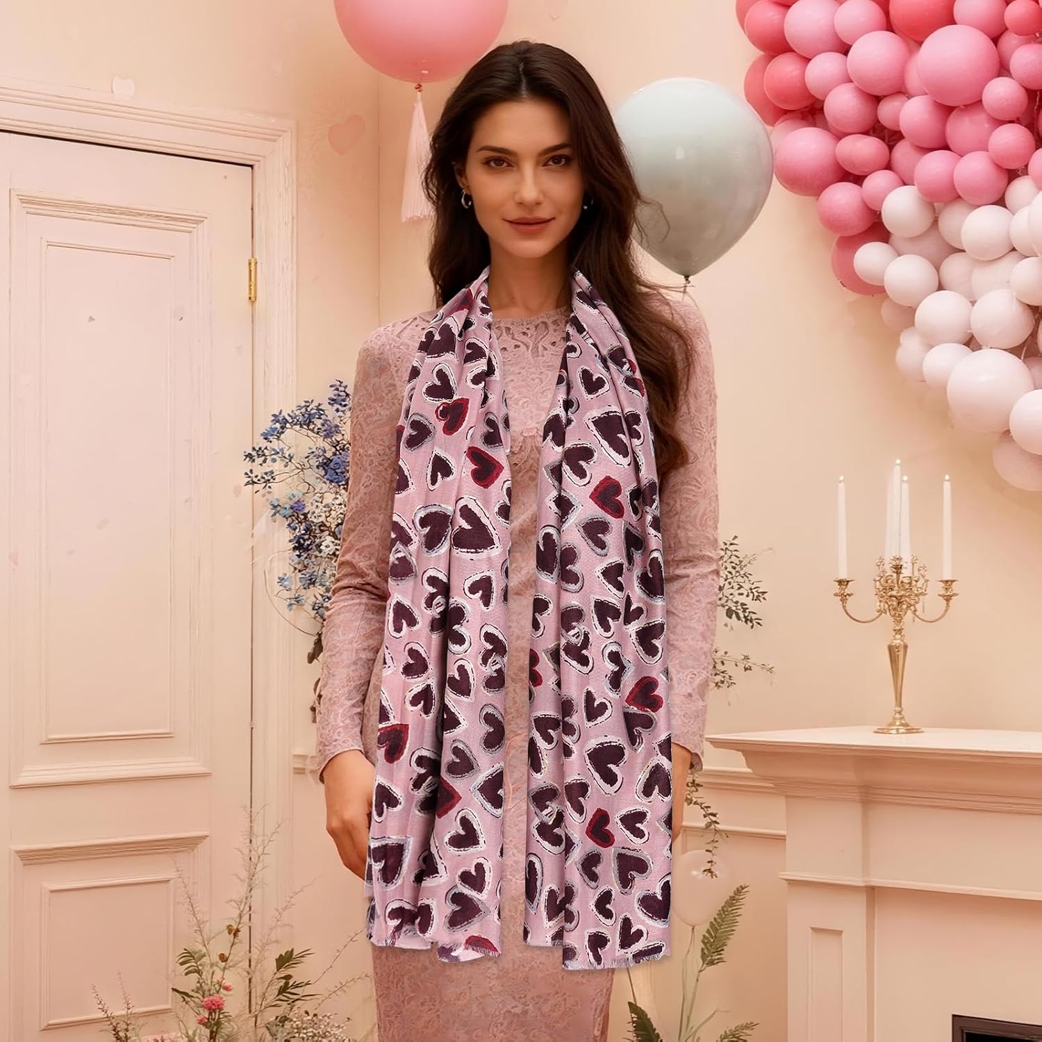 E-Clover Scarf for Women Lightweight Winter Scarves Fashion Shawl Wraps Travel Scarf - Image 4