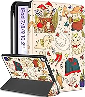 Vista 14 de Funda para iPad de 9ª/8ª/7ª Generación de 10.2 Pulgadas para Niñas Lindas Mujeres Folio Cubierta Inteligente con Soporte para Lápiz Libro de Horror