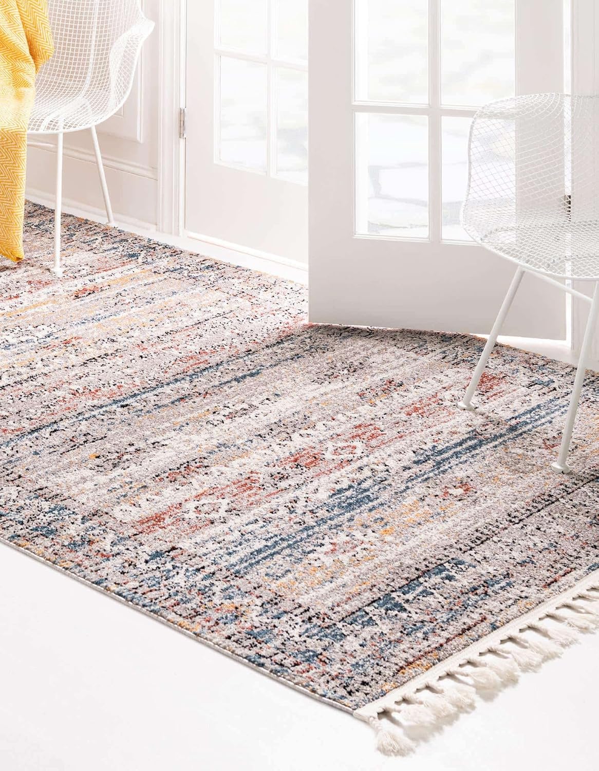Unique Loom Aramis Collection Area Rug - Tal (3' 3" x 5' 3" Rectangle, Multi/ Black)