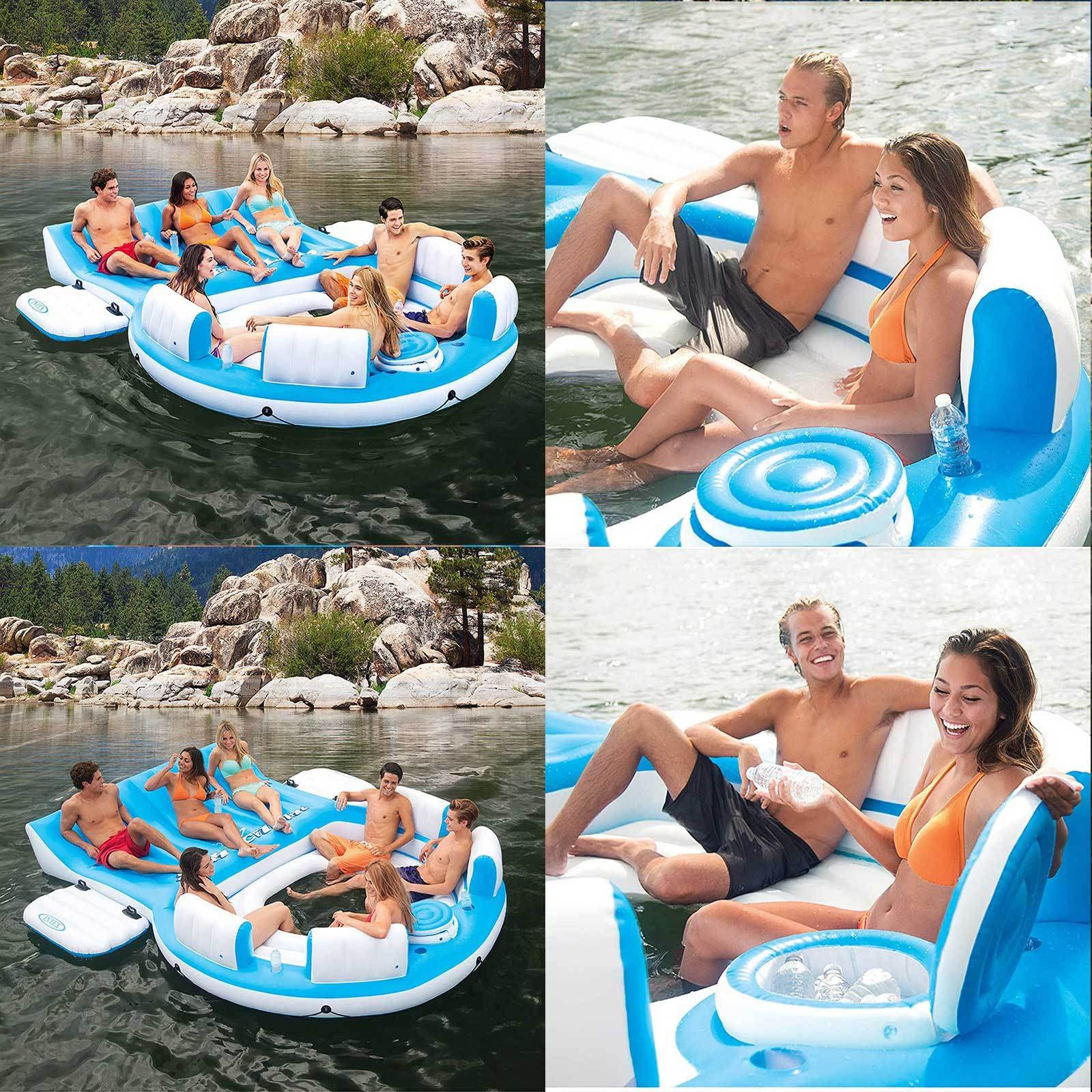 Lightandagile Flotteur Gonflable Œil Grec Géant – Matelas De Piscine 180x110 Cm – Hamac Flottant Pour Été, Plage Et Piscine – Confortable Avec Tête Et Pieds Surélevés – Idéal Pour Se Détendre