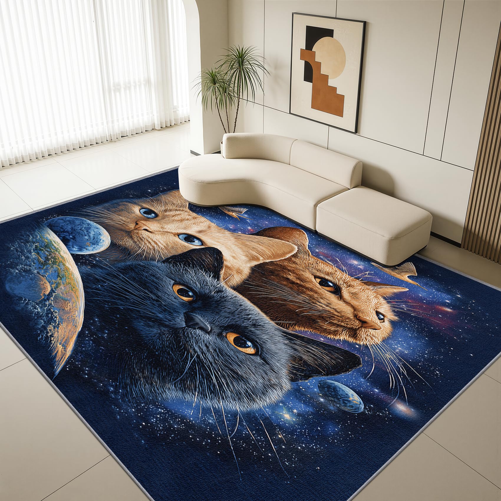 Mistela Katze Teppich 140x200 cm Tiermotiv