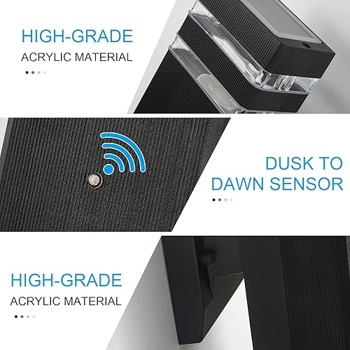 Miniatura 3 de Luces de pared al aire libre del anochecer al amanecer, luz de porche al aire libre para casa, luces modernas para puerta exterior, luces exteriores