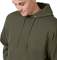 Vista 25 de Hanes EcoSmart Hoodie, Midweight Fleece, Pullover Hooded Sweatshirt for Men Negro