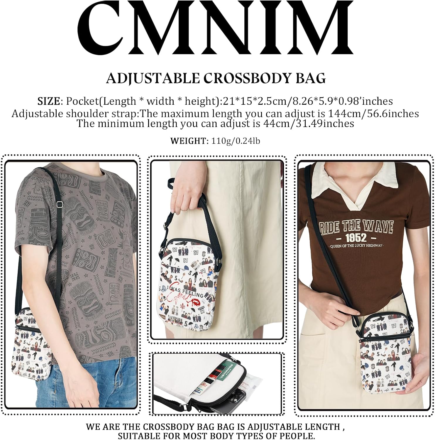 CMNIM Horror Movie Gift TV Show Character Mini Crossbody Bag I Feeling Shoulder Bag for Bro Fan - Image 2