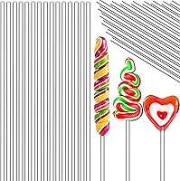 Vista 1 de Zopeal 200 palitos acrílicos para decoración de tartas, palitos de dulces para bodas, dulces, chocolate, galletas, postres, hechos a mano