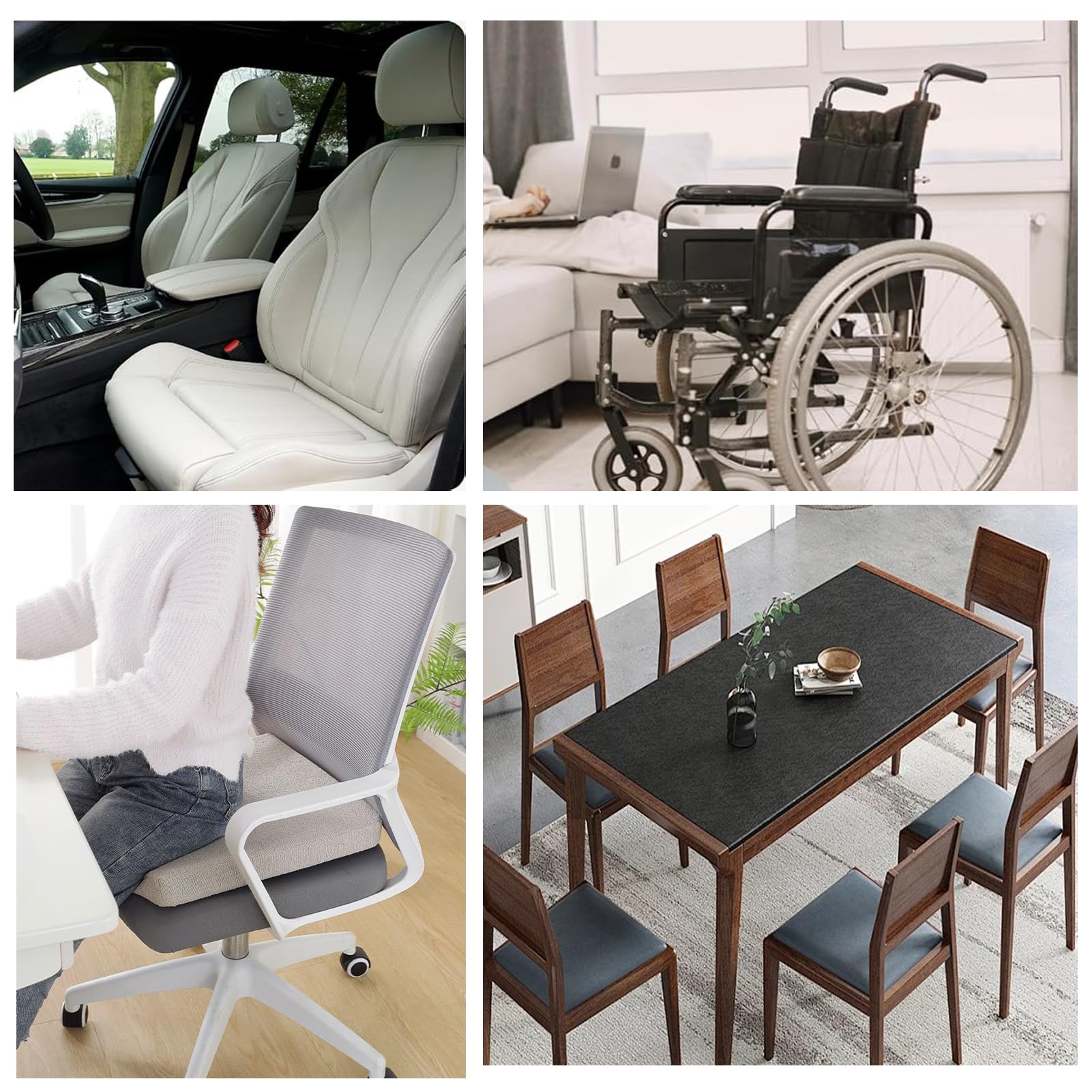 Ergonomiczna gruba antypoślizgowa poduszka do siedzenia, poduszka podwyższająca na krzesło, dla osób starszych, do biura, na wózek inwalidzki, do ogrodu i restauracji, czerwone wino, 55 x 55 x 10 cm