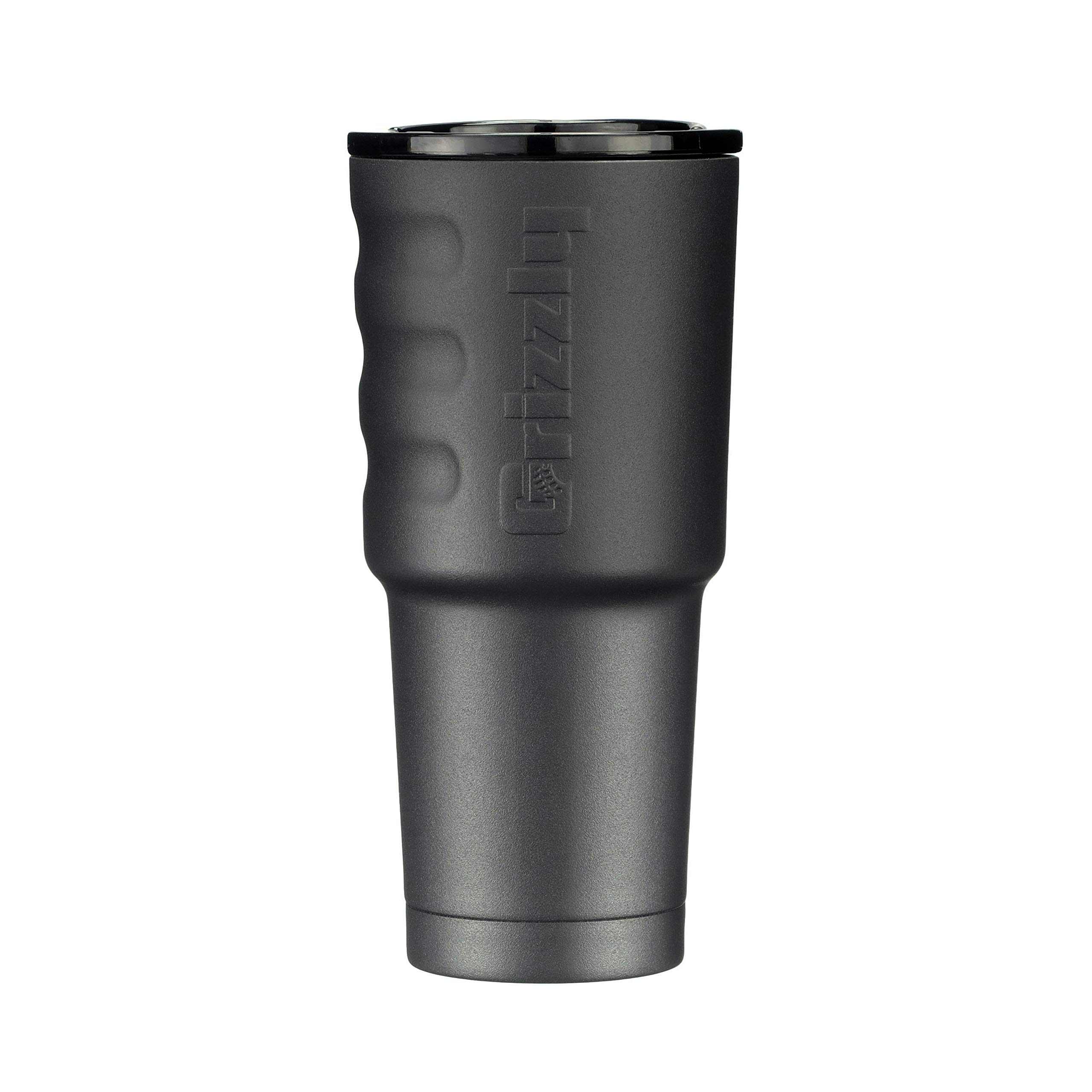 Grizzly Grip Cup 32 oz Tumbler | Stainless Steel | Vacuum Insulated with TwistTop Lid | For Coffee Car Travel Beach Camping Hiking Hunting Fishing | Charcoal