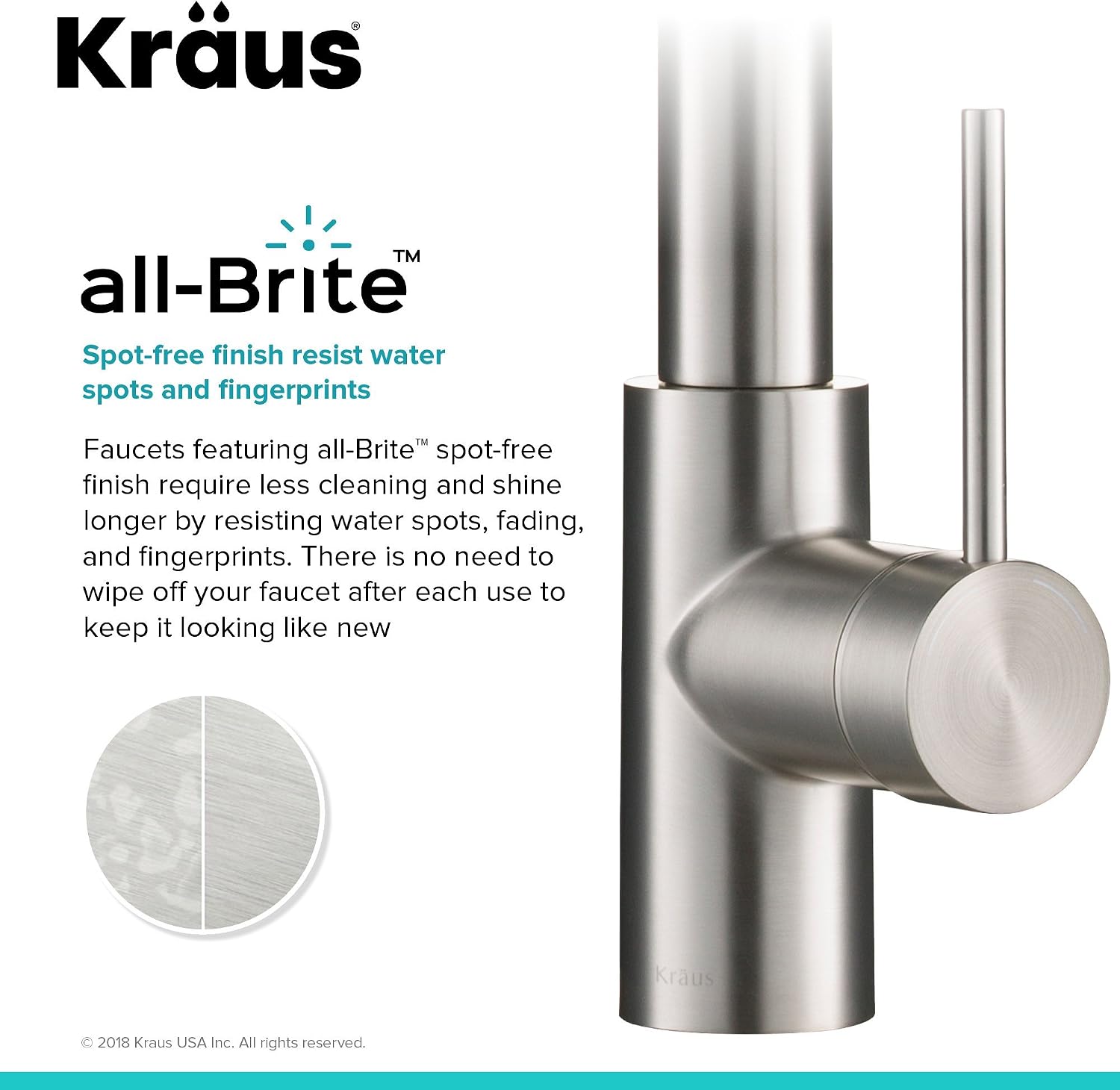 Kraus KPF-2620SS Modern Oletto Single Lever Pull Down Kitchen Faucet, Stainless Steel