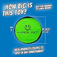 Vista 4 de Hyper Pet Flippy Flopper - Disco volador de 9 pulgadas, flota en el agua y seguro en los dientes, para todas las razas, paquete de 2