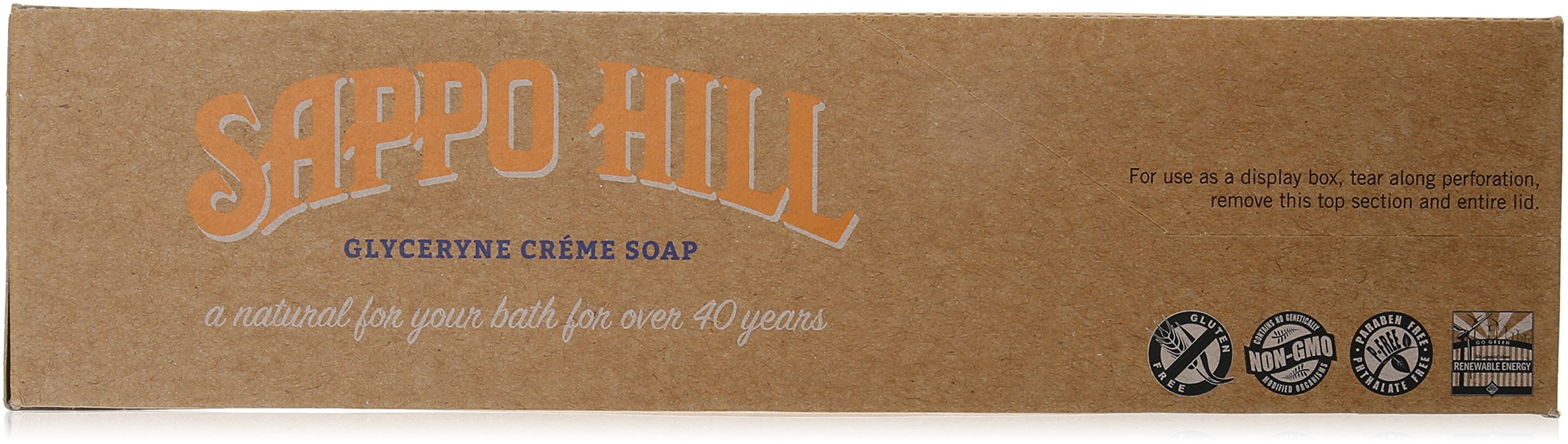 Sappo Hill Soapworks Glycerine Soap Bar, Almond, 3.5 Ounce Bars, 12 Count