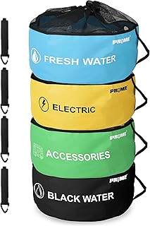 PR1ME 4 Pack Waterproof RV Hose Bag Storage, Utility Bag for Sewer Hose, Camper