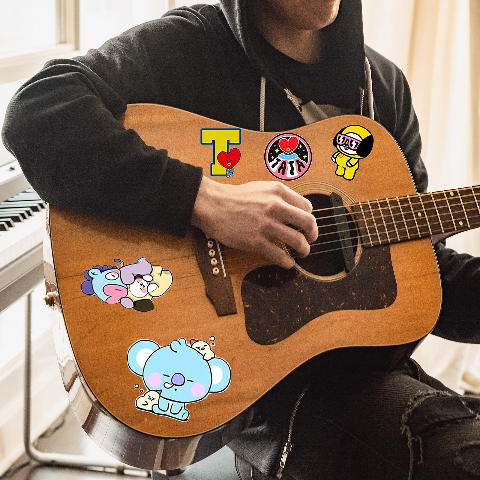 WiDream 100 Pezzi A-desivo G-raffiti Bt21, Impermeabili Vinile Caschi A-desivi Graffiti, Per Laptop, Skateboard, Valigie, Caschi, Telefoni Cellulari, Xbox, Macbook Adesivi Graffitii, (Adesivi 5-8 cm)