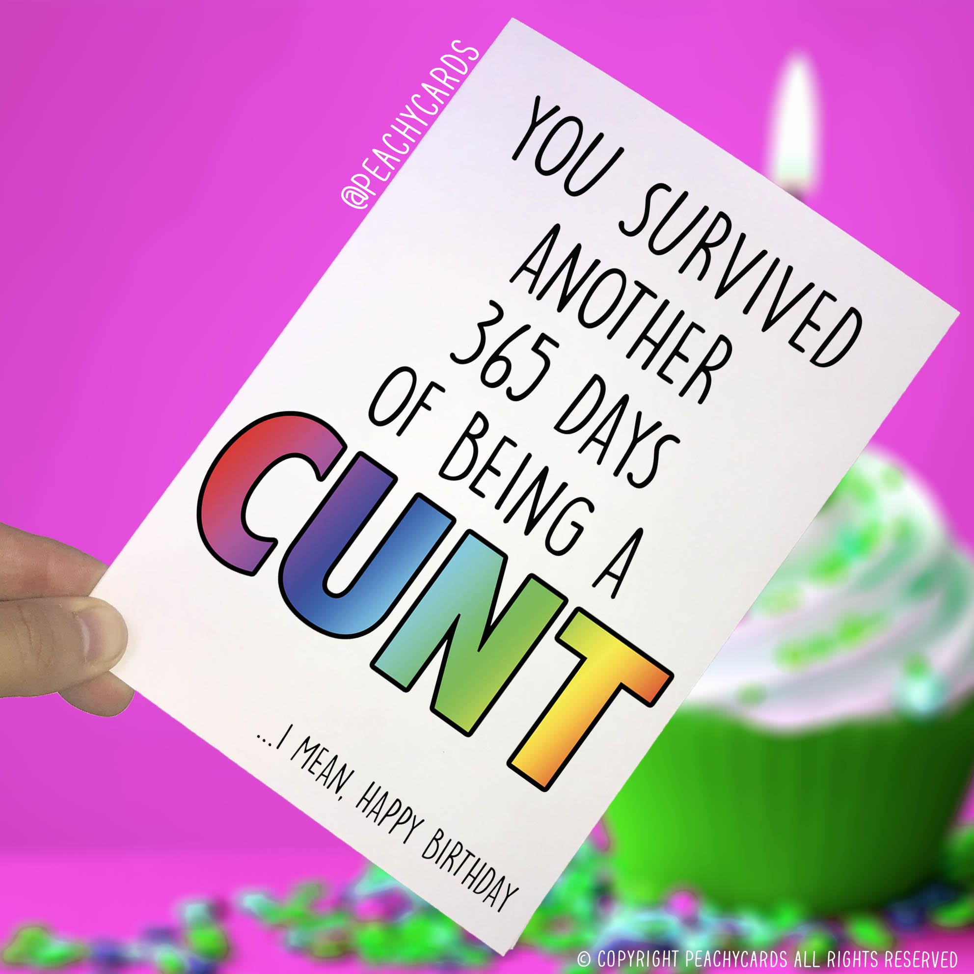 Happy Birthday Cards, Boyfriend Cards, C*nt Cards, Funny Card Birthday Cards Card for Friend Uncle Cards Novelty Cards Joke Cards Fun PC154