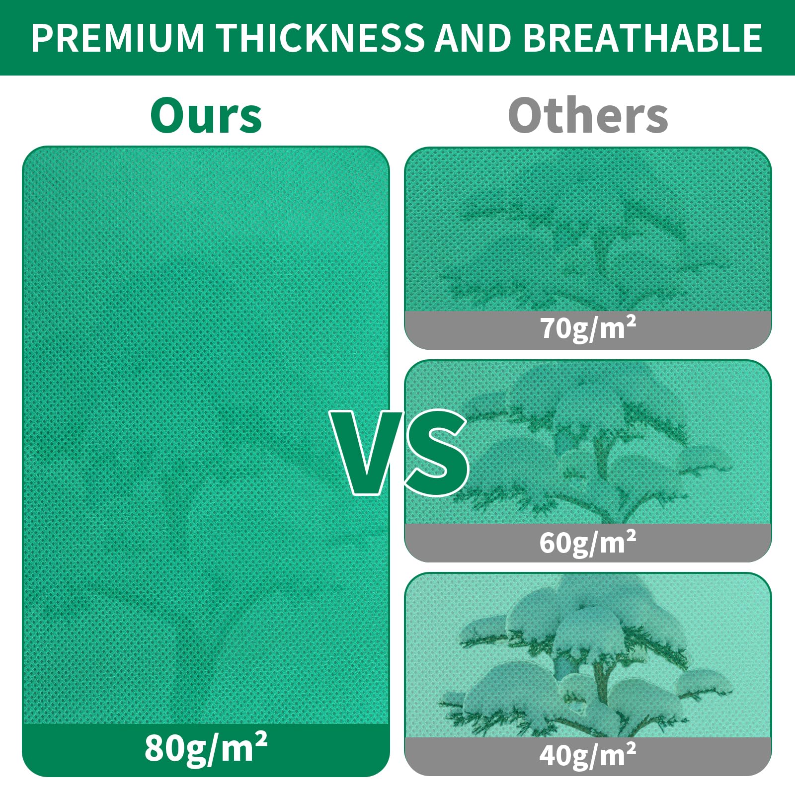 QOPAHI Garden Plant Fleece Frost Protection - Image 3