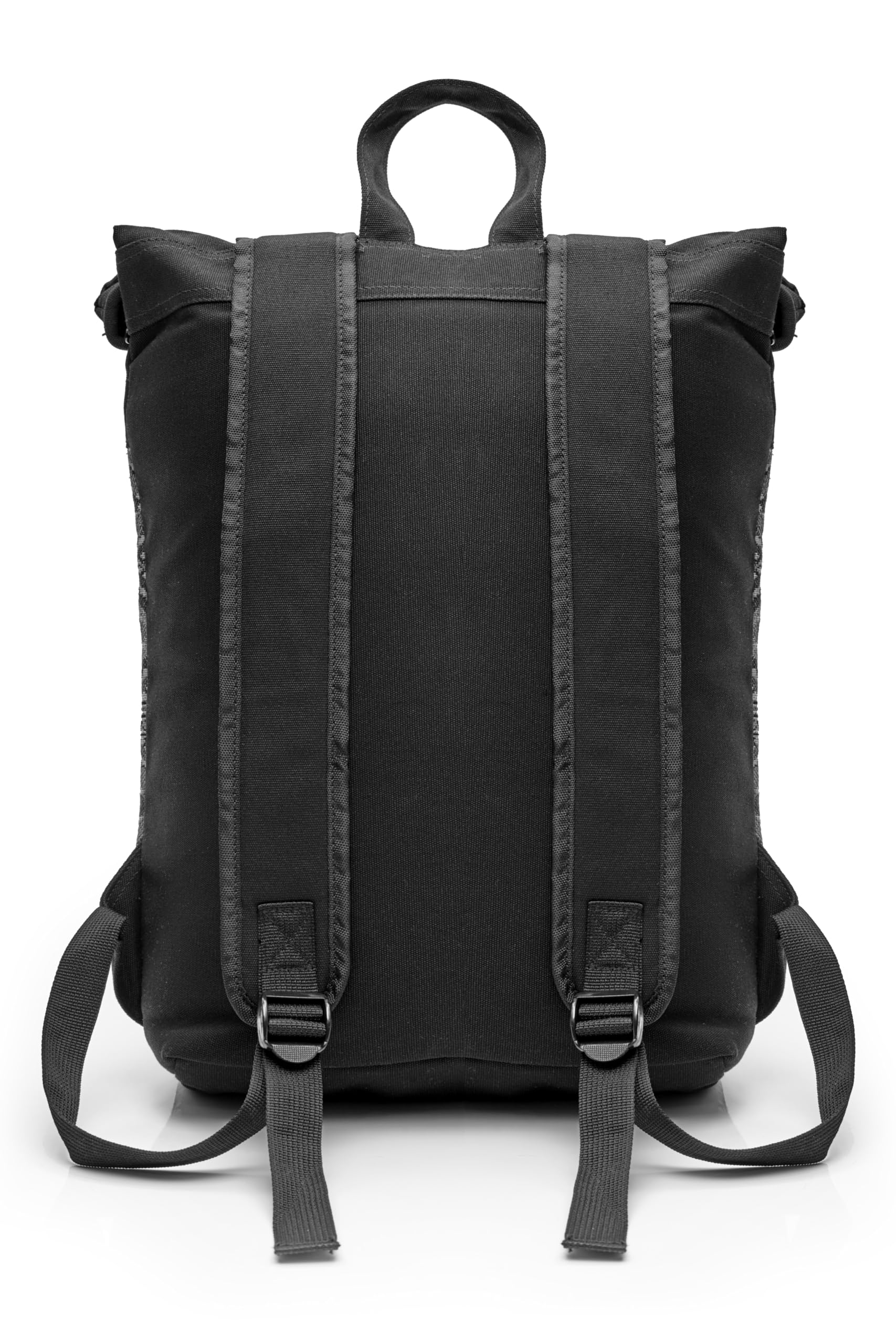 Leon Rolltop Rucksack Premium Baumwolle Canvas & Webstoff Damen Herren 17 Zoll Laptop Eleganter Reiserucksack Daypack Sport Einkauf Reisen Radfahren Uni Schule (RollTop_Boho_004)