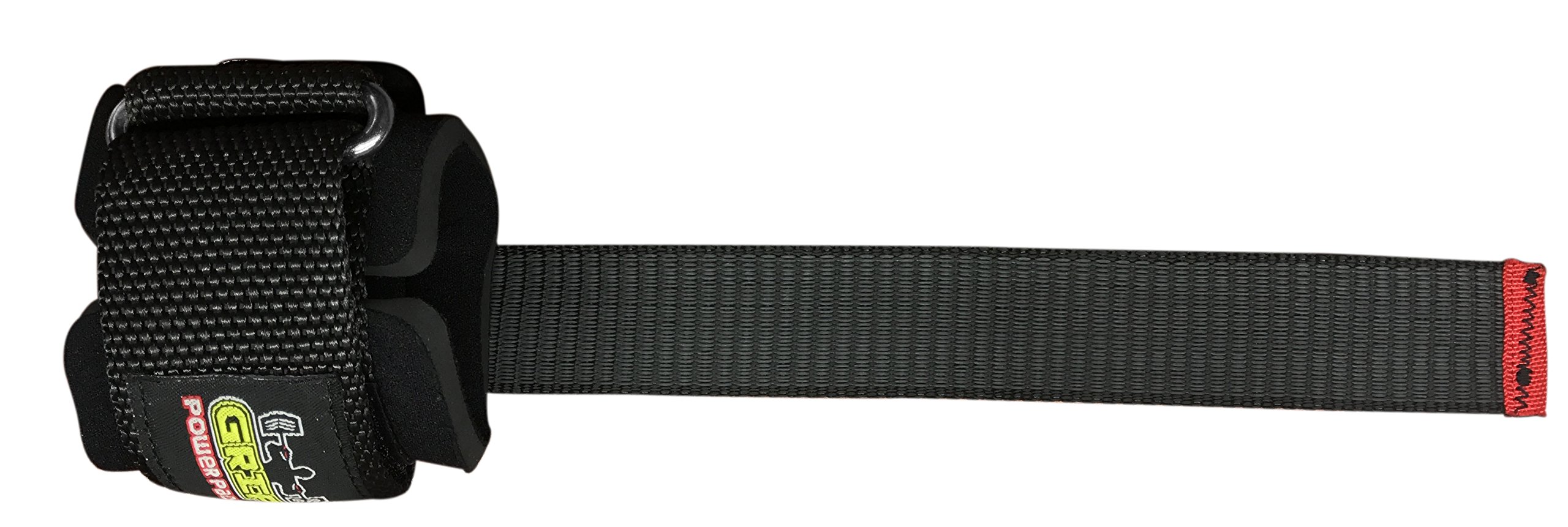 Las mejores correas de levantamiento de peso, acolchadas de neopreno, 1 par de muñequeras y correas de sujeción de goma con revestimiento de algodón de goma en un lado, Rubber Side Face The Bar