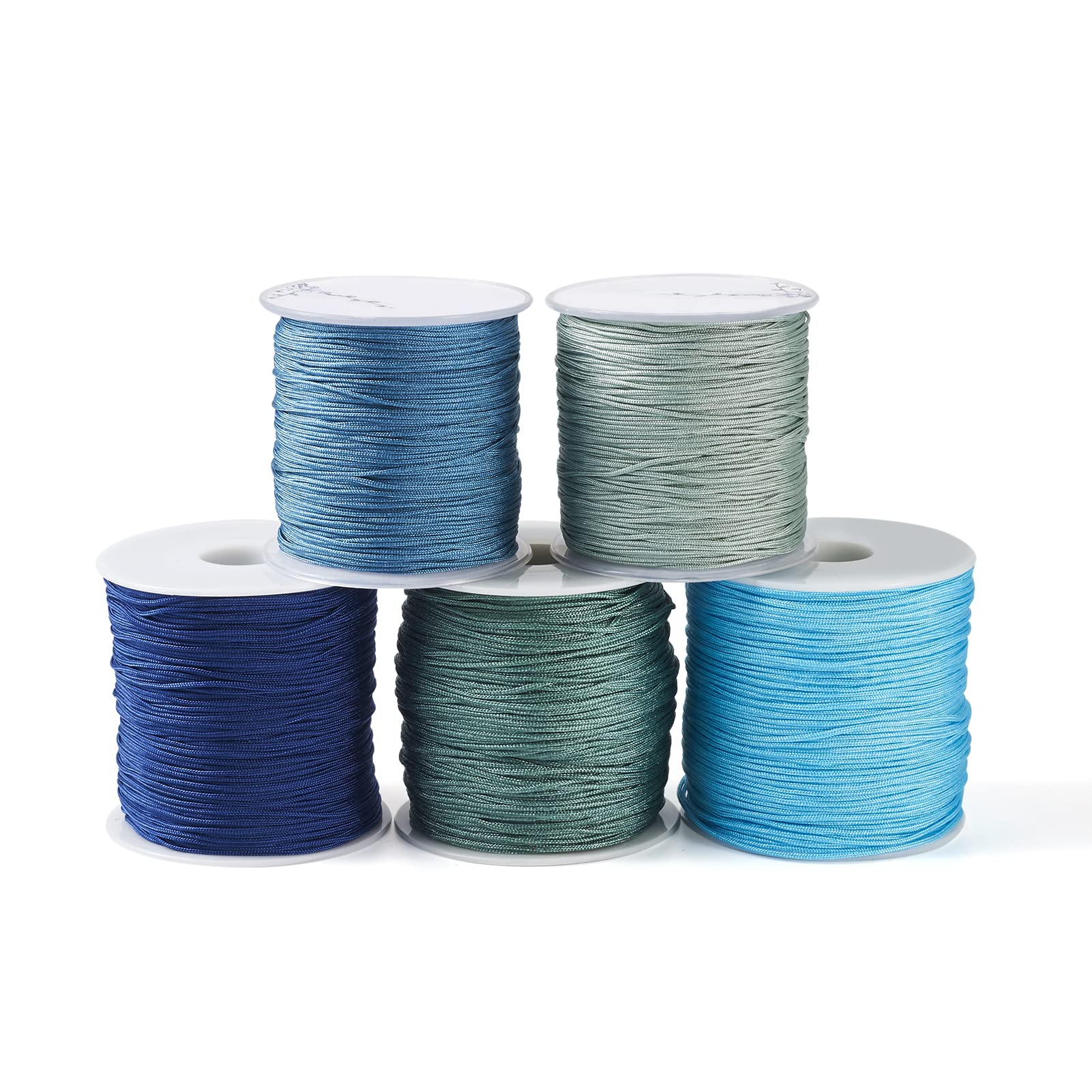 PH PandaHall Cavo In Nylon Verde 91.4 m 1.5mm, Corda per Carillon di Vento Intrecciata Corda per Parasole Corda per Braccialetti In Nylon Corda per Perline In Vita per Piante Da Giardinaggio