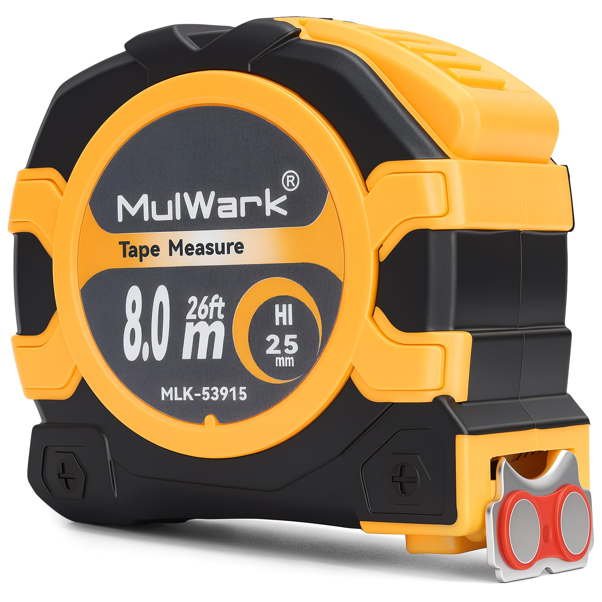 MulWark 25ft Metric Tape Measure, Measuring Tape Retractable, Easy Read Measurement Tape Both-Side Metal Blade, Magnetic Hook & Shockproof Case for Construction, Carpenter, Architect, Woodworking — Amazon image 10