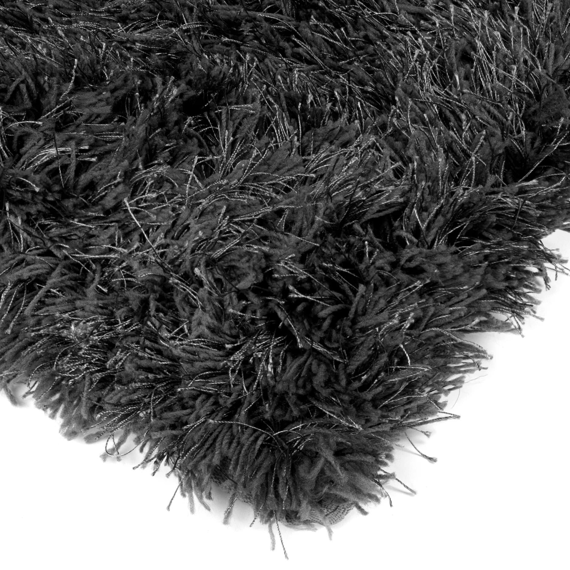 Tapis Shaggy Cascade - 190 x 110 cm - Gris foncé - Tapis à poils longs moelleux pour salon, chambre à coucher et chambre d'enfant - Tapis en fourrure douce en polyester