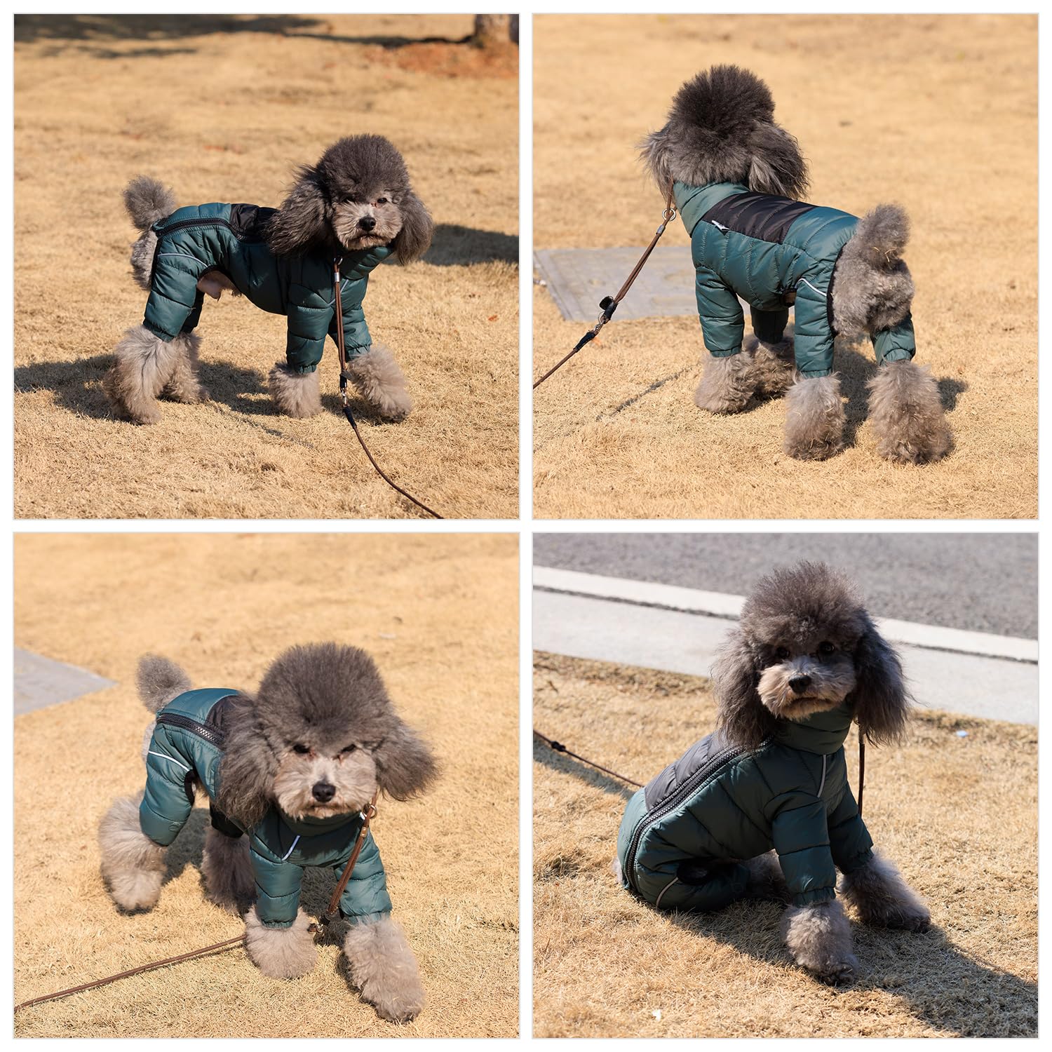 Hundemantel, warme Hundejacke, 4 Beine bedeckt, wasserdicht, Winddicht, reflektierende, warme Hundeweste, Hundeschneejacke für kleine, mittlere und große Hunde.ArmyGreen XL