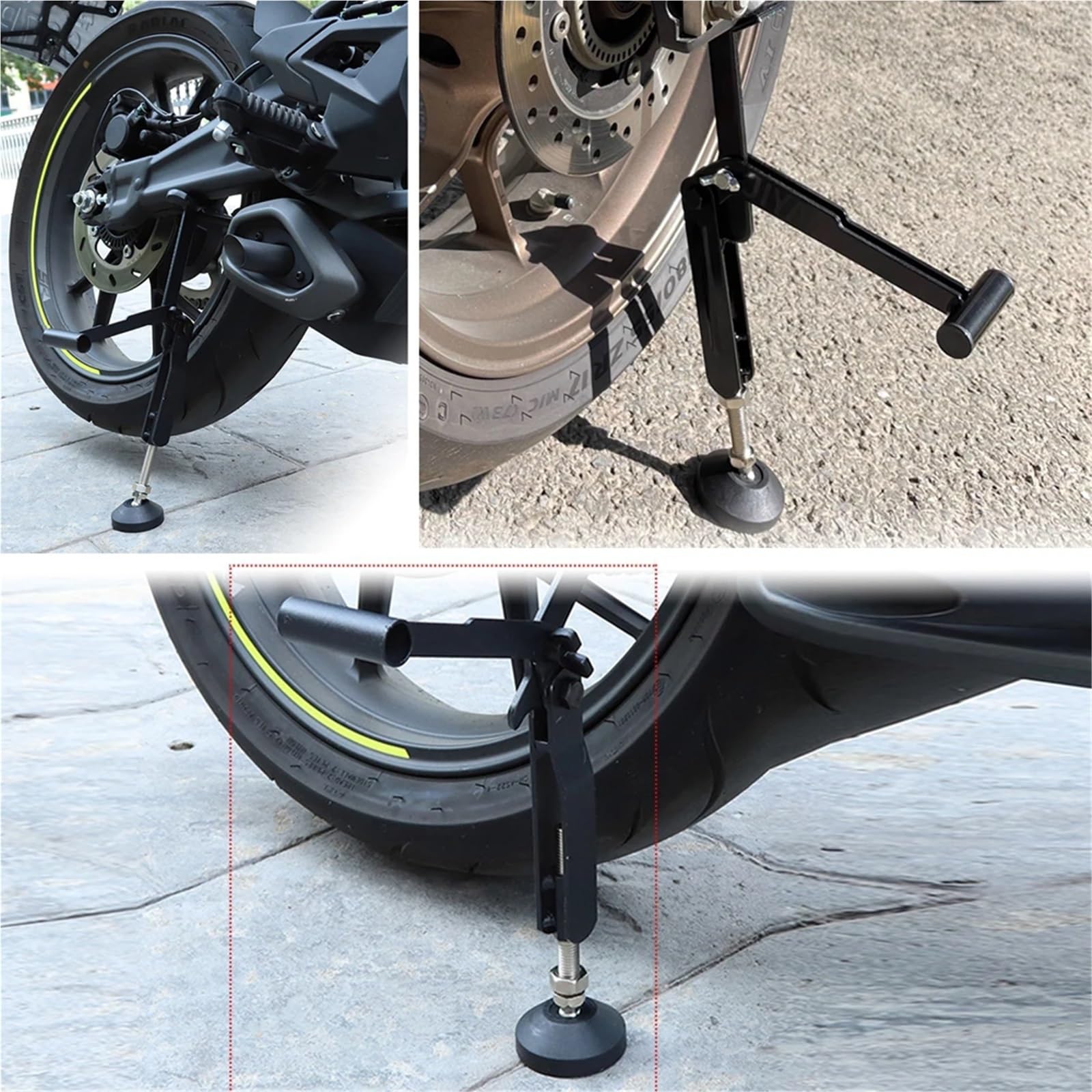 adapter podpórki Stojak Na Motocykl Oszczędność Pracy Składany Do Czyszczenia I Konserwacji Łańcuchów Kół Przenośny Podnoszący Motocykli