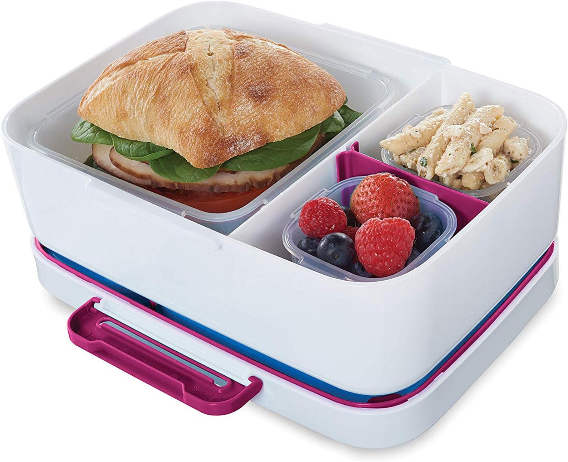 LunchBlox Leak-Proof Entree Lunch Container Kit with Case, Small, Beet Red