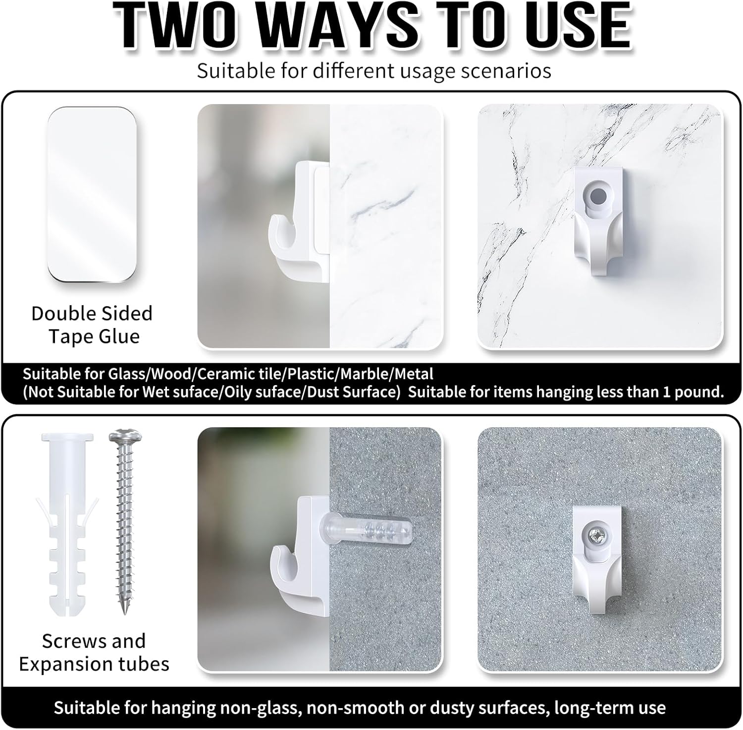 21 Pack Wire Shelf Clips Kit with Screws, Heavy Duty Closet Shelf Support Brackets,Expansion Tubes & Adhesive Pads – Wall Mounted Clips for ClosetMaid, Rubbermaid Wire Shelving (White)