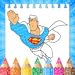 Coloring Book Glitter Super Hero