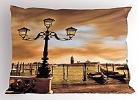 Vista 36 de Bolos decoraciones de fiesta funda de almohada por Ambesonne, bola roja con difusión Skittles vibrantes abstracta vibrante Arte, decorativo impreso