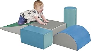 ECR4Kids SoftZone Climb and Crawl Foam Play Set for Toddlers and Preschoolers, Contemporary (5-Piece)
